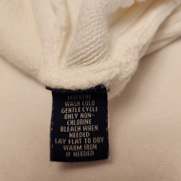 Chaps White Cable Knit Ribbed Zip-Up Sweater Size XS - Picture 9 of 13